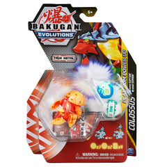 BAKUGAN METAL PLATINUM POWER UP COLOSSUS RED