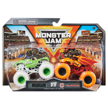 MONSTER JAM 1:64 2 PACK ALIEN INVASION VS DRAGONOID