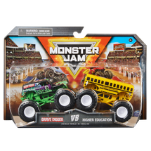 MONSTER JAM 1:64 2 PACK GRAVE DIGGER VS HIGHER EDUCATION