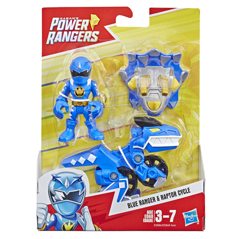 Power Rangers Figure Blue Ranger & Raptor Cycle - Toyworld