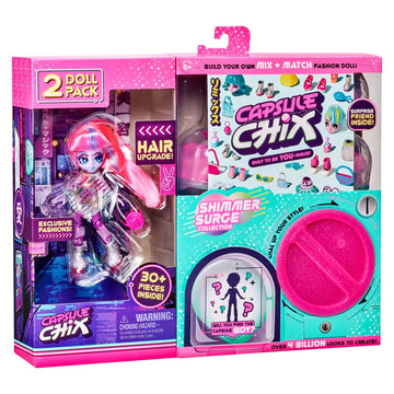 Capsule Chix Shimmer Surge Pink Hair - Toyworld