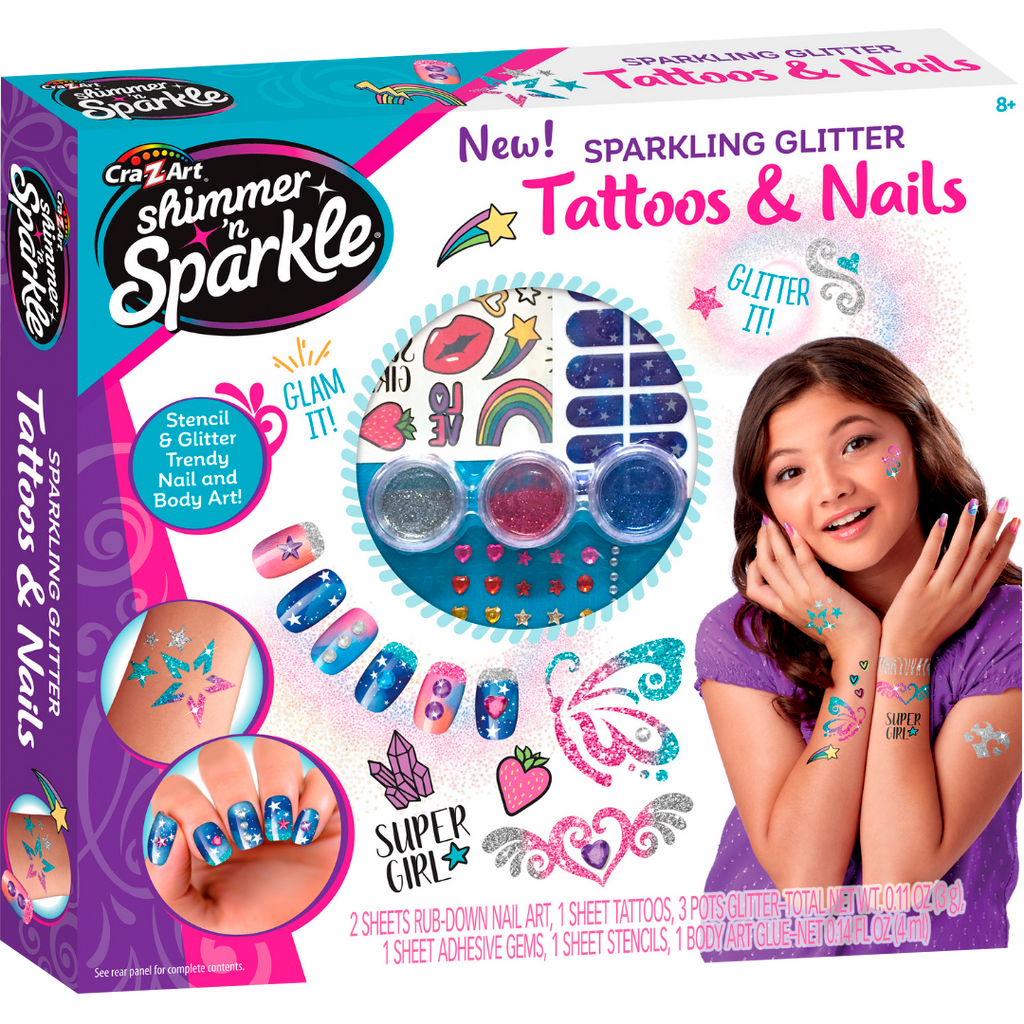 Shimmer N Sparkle Nails & Body Tattoo | Toyworld