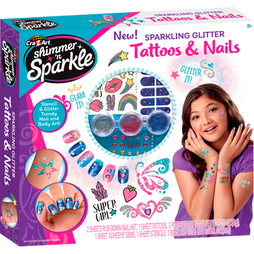 Shimmer N Sparkle Nails & Body Tattoo | Toyworld