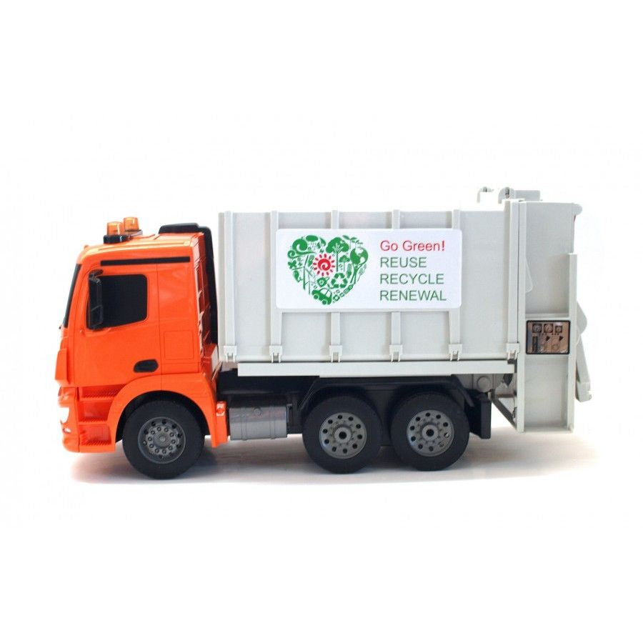 Double Eagle 1:20 Remote Control Mercedes Benz Rear Load Garbage Truck - Toyworld