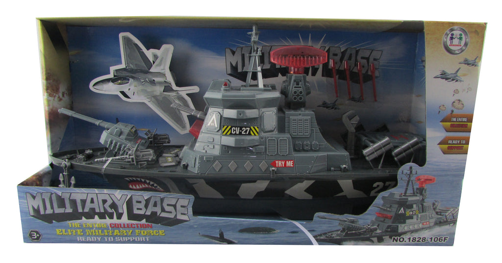 Military Boat With Lights And Sounds - Toyworld