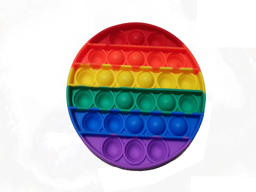 Pop It Fidget Toy Rainbow Round - Toyworld