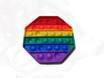 Pop It Fidget Toy Rainbow Octagon - Toyworld