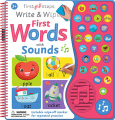 Wiipe & Write First Words With 27 Sounds Book - Toyworld