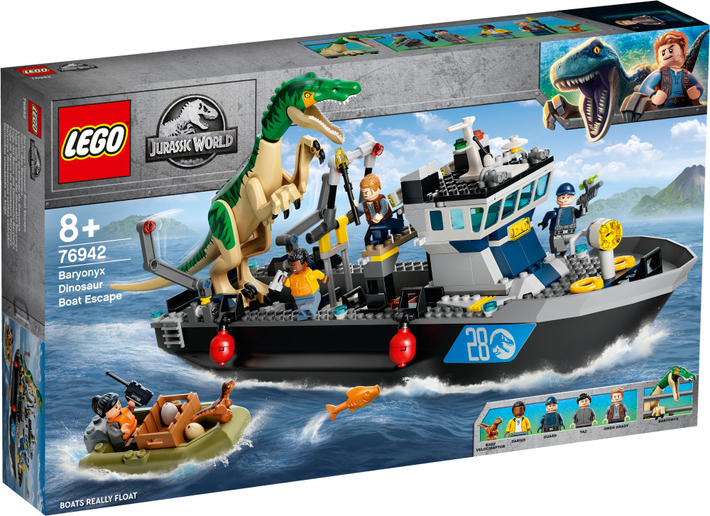 Lego Jurassic World Baryonyx Dinosaur Boat Escape | Toyworld