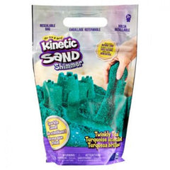 Kinetic Sand Shimmer Bag Twinkly Teal - Toyworld