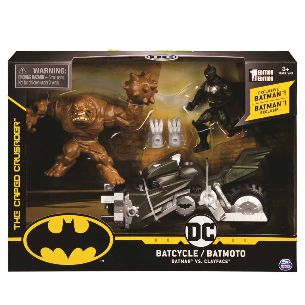 Batman Batcycle With Batman & Clay Face - Toyworld