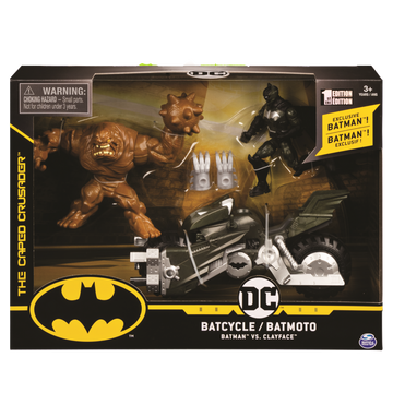 Batman Batcycle With Batman & Clay Face - Toyworld