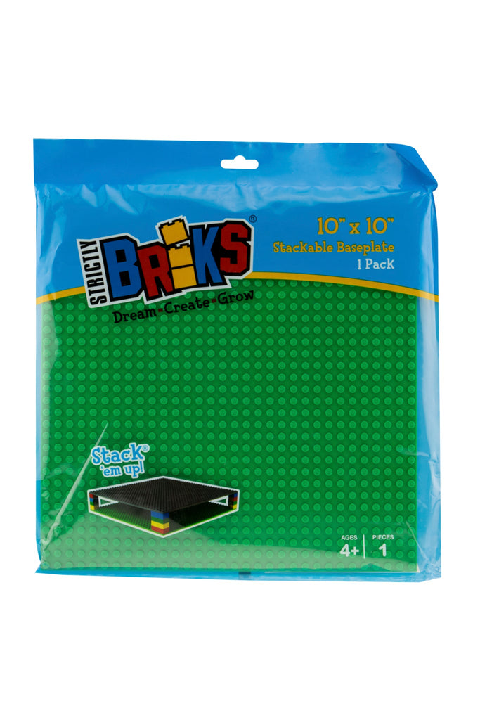 Strictly Briks Single Baseplate Green - Toyworld