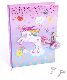 Diary With Lock Unicorn - Toyworld