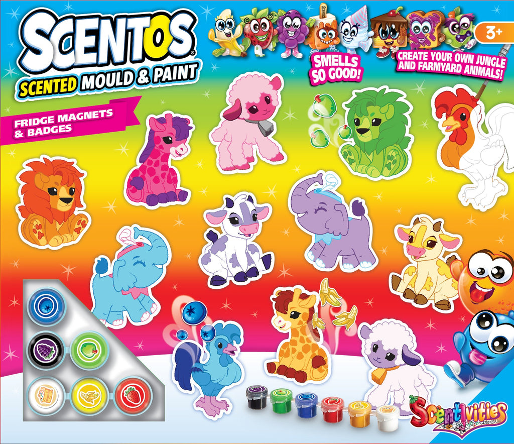 Scentos Scented Mold & Paint Fridge Magnets & Badges - Toyworld