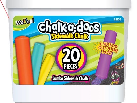 Chalk A Doos 20 Piece Sidewalk Chalk In Tub - Toyworld