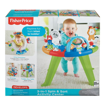 Fisher Price Baby Gear 3 In 1 Spin Sort Activity Center - Toyworld
