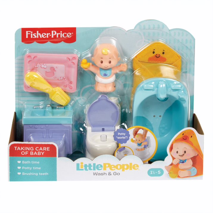 Fisher Price Little People Babies Wash & Go Playset - Toyworld