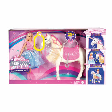 Barbie Princess Adventure Prance & Shimmer Horse - Toyworld