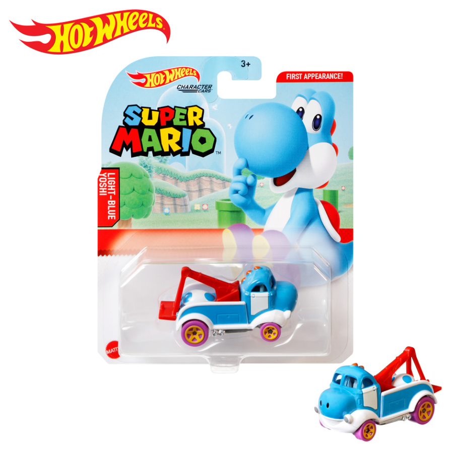 Hot Wheels Super Mario 2 Light Blue Yoshi - Toyworld