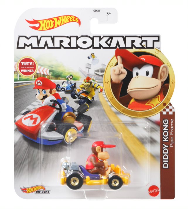 Hot Wheels Mario Kart Diddy Kong Pipe Frame - Toyworld