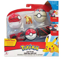 Pokemon Clip And Go Poke Ball Belt Set Red And Black | Toyworld