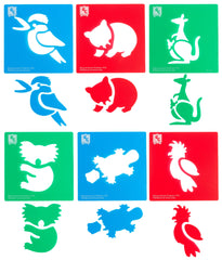 Stencils Australian Animals Img 1 - Toyworld