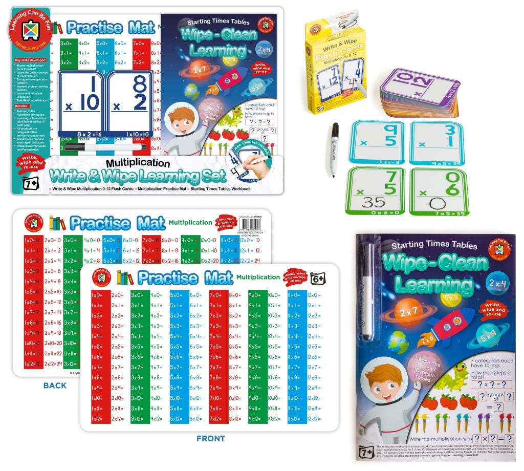 Write & Wipe Learning Set Multiplication - Toyworld