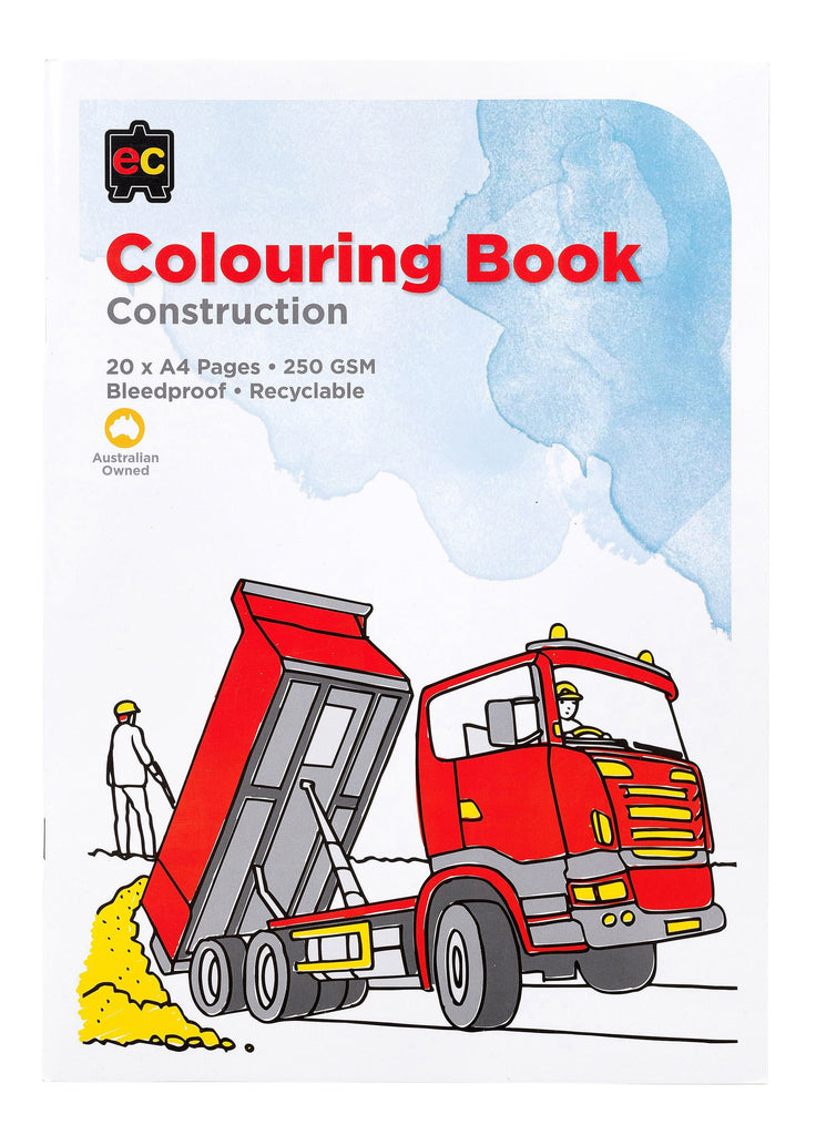 Ec Colouring Book Construction - Toyworld