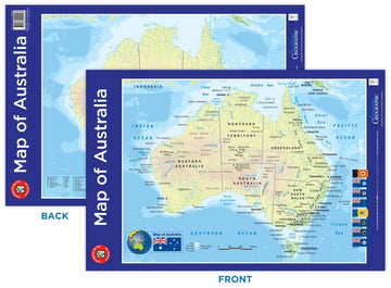 Map Of Australia Double Sided Poster - Toyworld