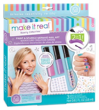 Make It Real Paint & Sparkle Nail Art Mermaid Spa - Toyworld