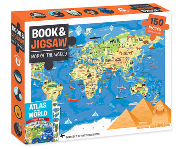 Atlas Of The World Book & Jigsaw - Toyworld