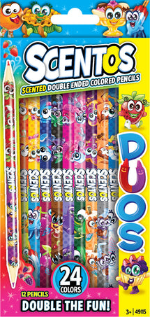 SCENTOS SCENTED DUOS DOUBLE ENDED COLORED PENCILS 12 PACK