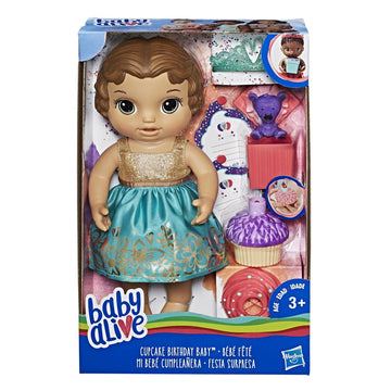 Baby Alive Cupcake Birthday Baby Brown - Toyworld