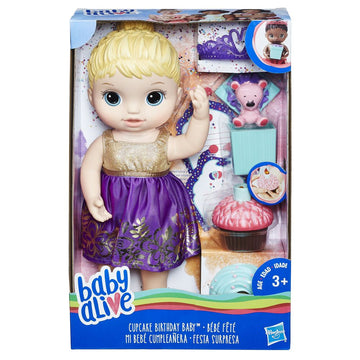 Baby Alive Cupcake Birthday Baby Blonde - Toyworld