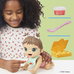 BABY ALIVE LIL SNACKS BROWN HAIR DOLL