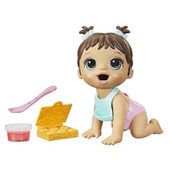 BABY ALIVE LIL SNACKS BROWN HAIR DOLL