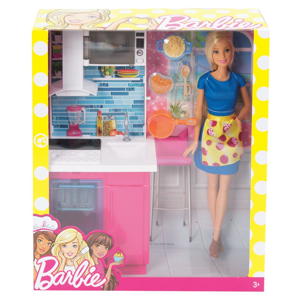 Barbie Doll Room Set Kitchen - Toyworld