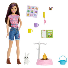 BARBIE CAMPING DOLL WITH PET RABBIT