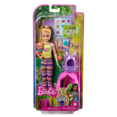 BARBIE CAMPING DOLL WITH PET DOG