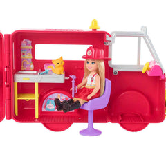 BARBIE CHELSEA CAN BE FIRE FIGHTER WITH FIRE ENGINE