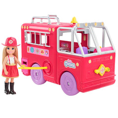 BARBIE CHELSEA CAN BE FIRE FIGHTER WITH FIRE ENGINE