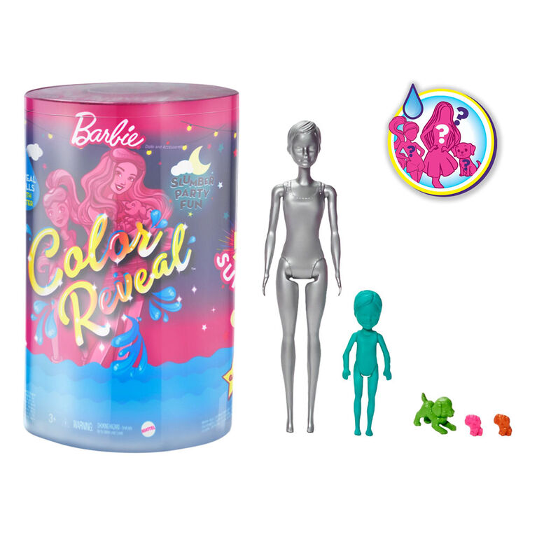 Barbie Color Reveal Slumber Party Fun Dolls & Accessories - Toyworld