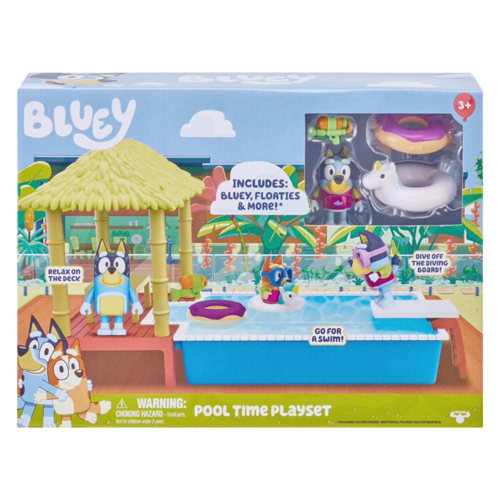 Bluey Pool Time Fun Play Set - Toyworld