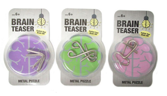 METAL BRAIN TEASER PUZZLES ASSORTED STYLES