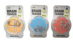 METAL BRAIN TEASER PUZZLES ASSORTED STYLES