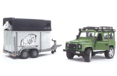 Bruder Landrover Defender & Horse Trailer Img 1 - Toyworld