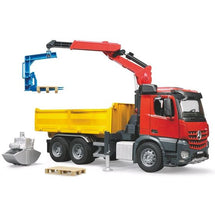 Bruder Mb Arocs Construction Truck With Crane Bucket Pallet - Toyworld