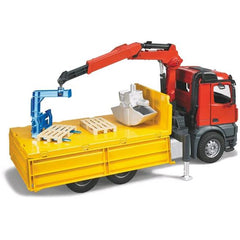 Bruder Mb Arocs Construction Truck With Crane Bucket Pallet Img 1 - Toyworld