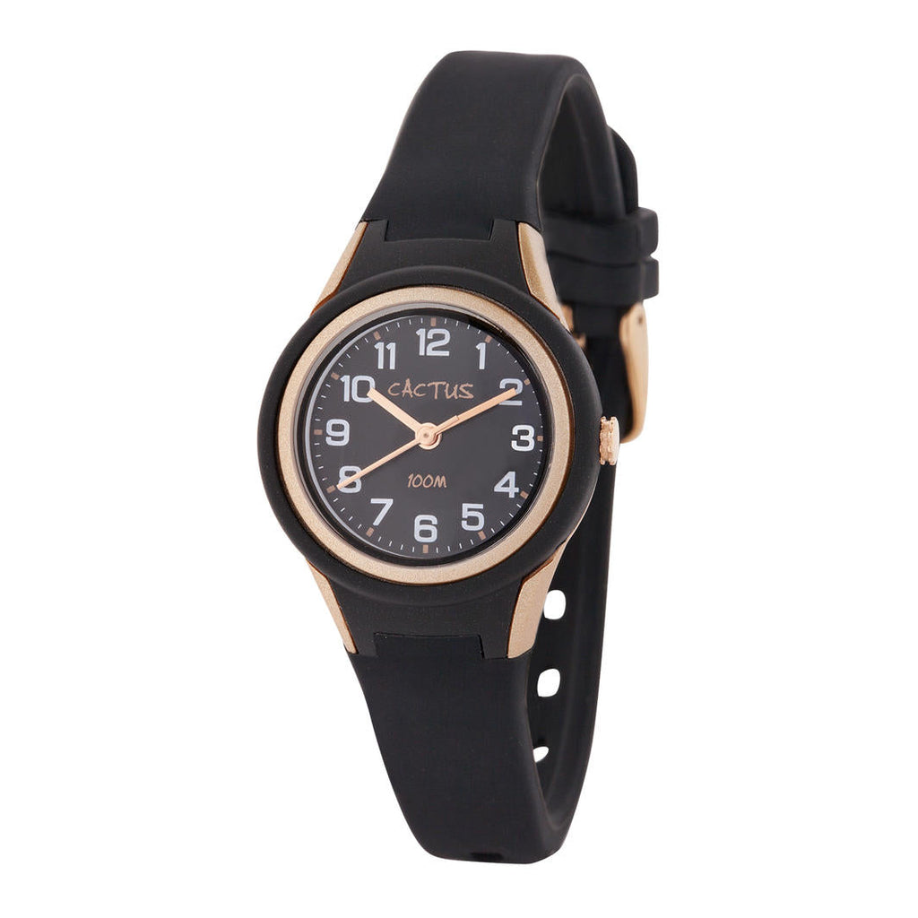 Cactus Style Kids Watch Black And Gold | Toyworld